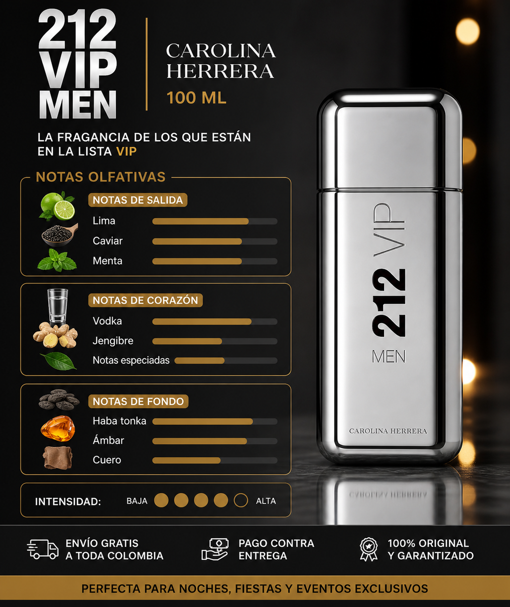 Carolina Herrera 212 VIP MEN 100ML (original)
