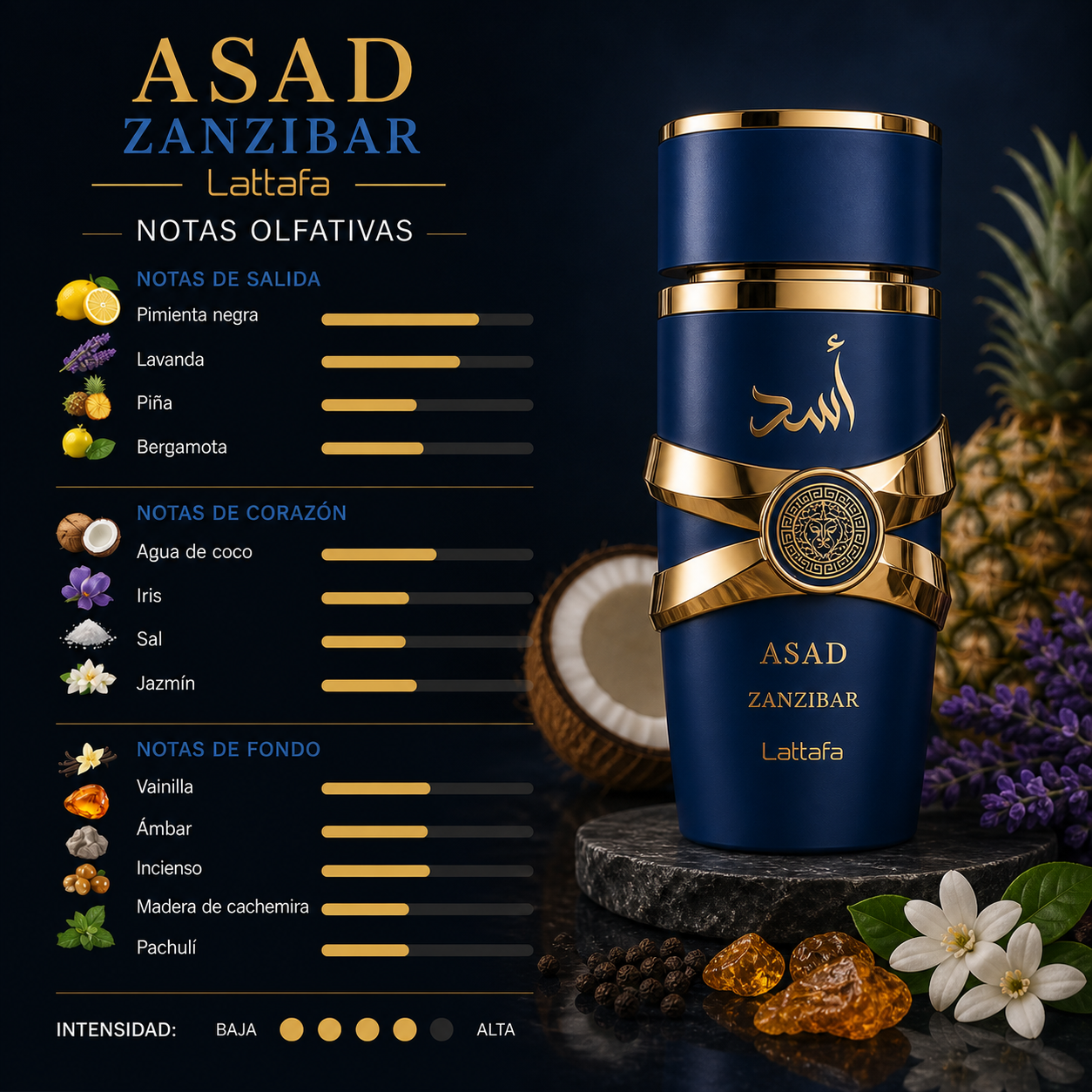 Asad Zanzibar Lattafa 100 ml (original)