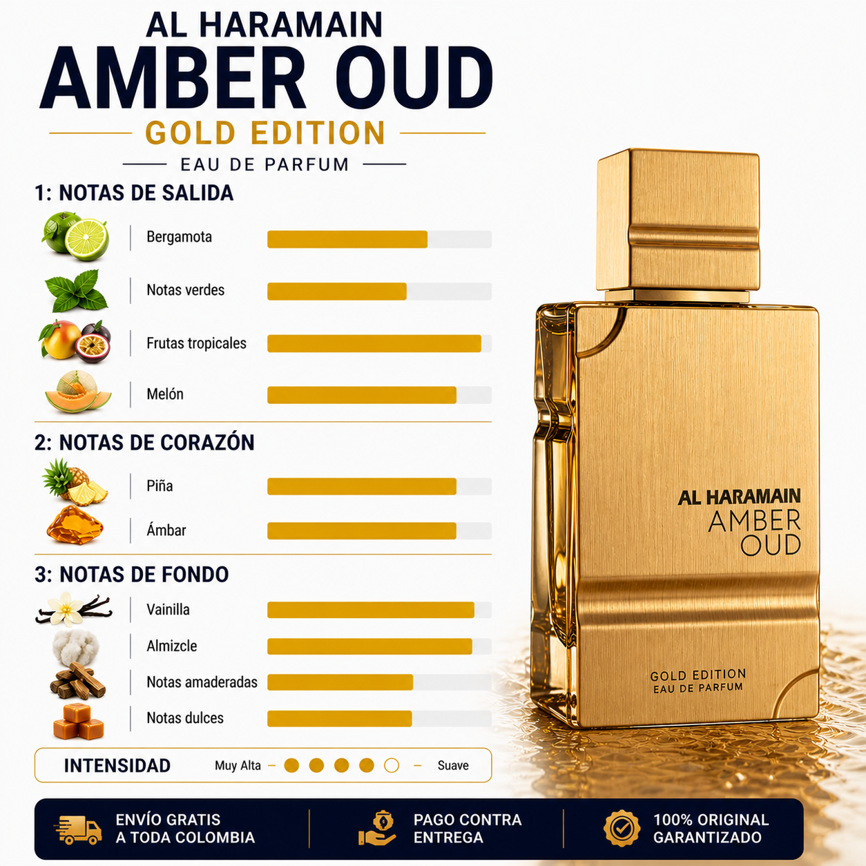 Al Haramain Amber Oud Gold Edition 120ML (original)