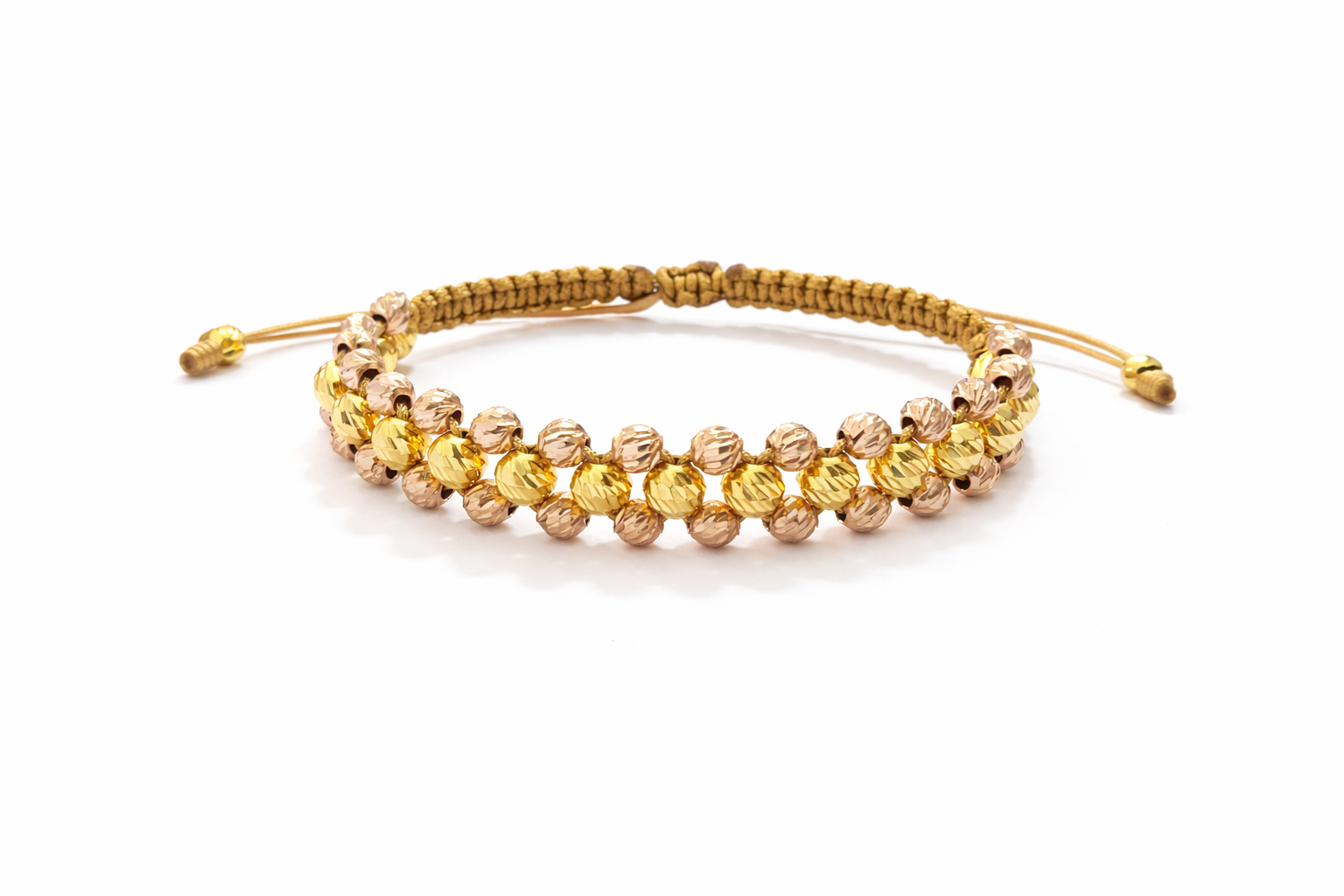 Pulsera 3 Carriles Oro Laminado 18k